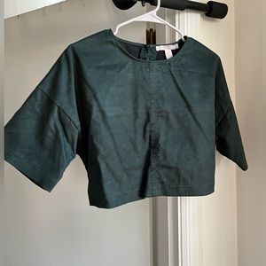 Suede crop top